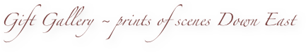 Gift Gallery ~ prints of scenes Down East